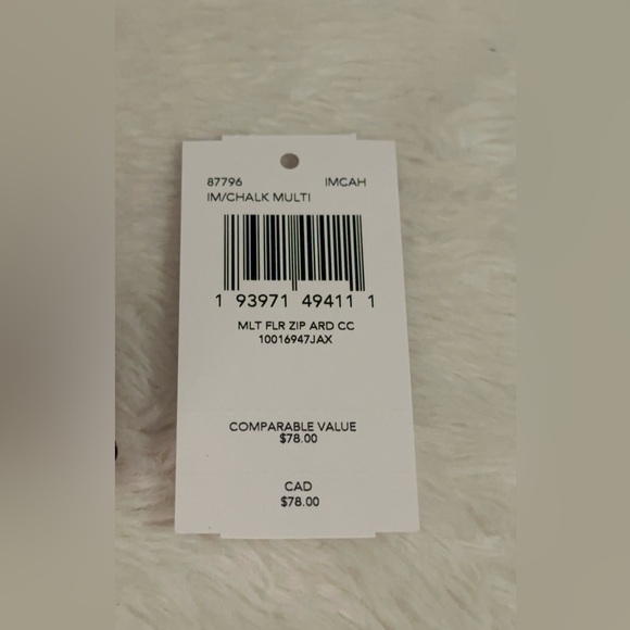 Coach Floral Credit Card Wallet - Cream and Pink - Picture 4 of 7